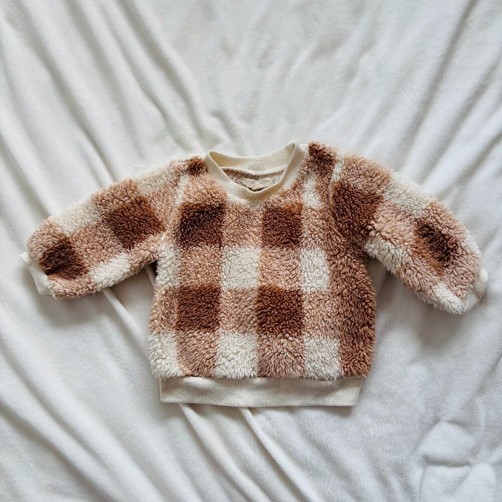 Grayson Collective Toddler Plaid Sherpa Sweater